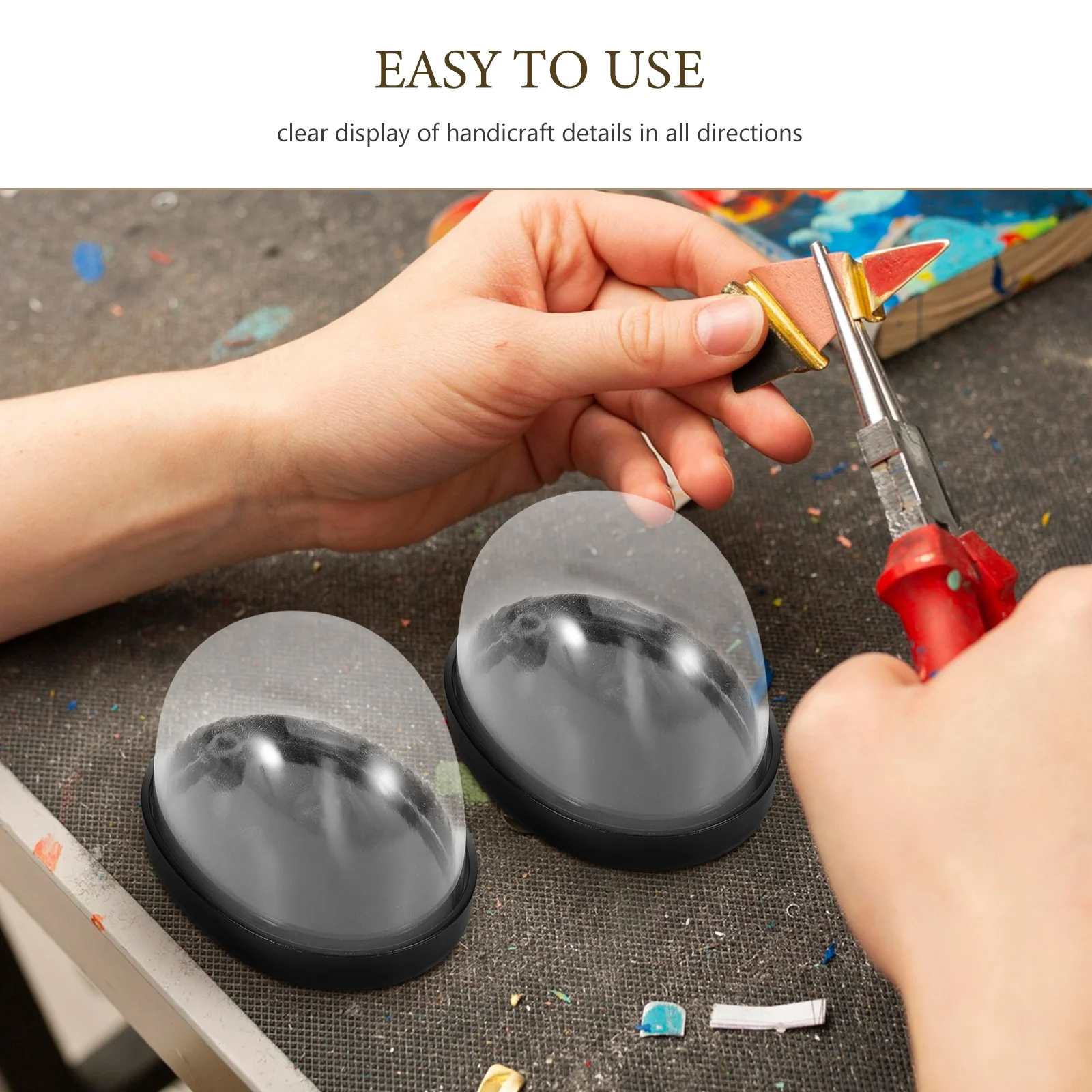 6 Stück transparente Staubschutzhülle, klare Mini-Kuppel für Heimwerker, Kunsthandwerk, hohe Transparenz, Anzeige, Andenken, Terrarium, Dekoration, Zuhause