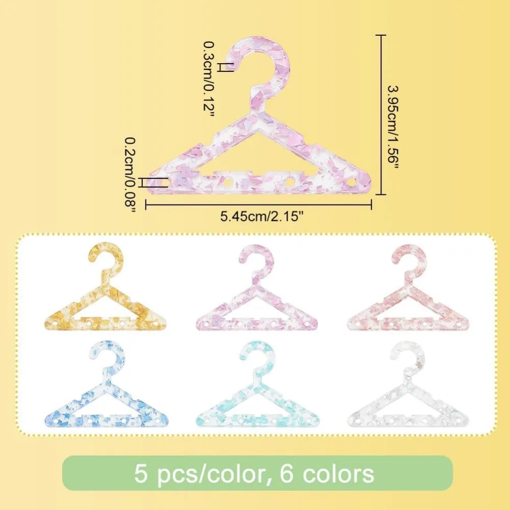 30pcs Earring Hanger 6 Colors Jewelry Hanger Clothes Hanger Shape Earring Holder Hanging Organizer for Retail Show Personal - view 3