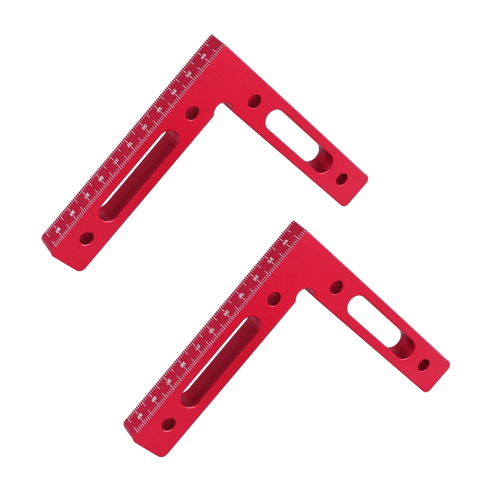 2 Pcs Aluminium Alloy 90 Degree Positioning Squares Right Angle Clamps Woodworking Carpenter Tool Corner Clamping Square