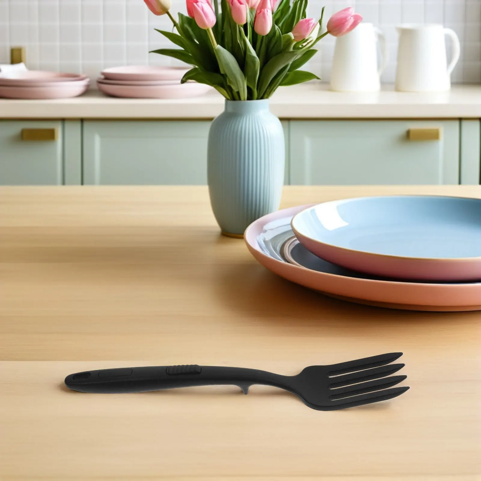 3 Pcs Silicone Pasta Fork Mixing Spatula Utensil Meat Cooking Little Forks Flexible