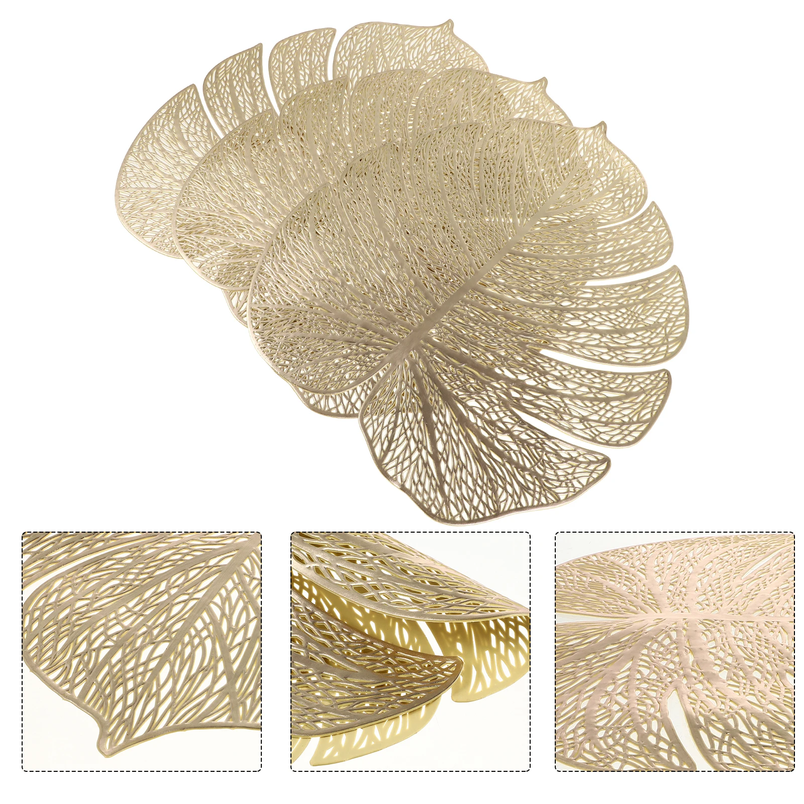 

3pcs Pvc Cup Coasters Coral Branches Heat Insulation Placemat Imitation Plant Design Table Mat Home Decoration Scratch Stain