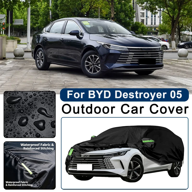 

Outdoor Car Cover Waterproof Dustproof UV Sun Protection, Full Car Protector Exterior Accessories For BYD Destroyer 05 2021-2026