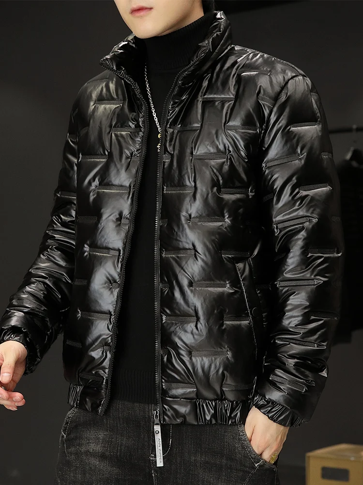 

Мужская зимняя утепленная куртка из хлопка с пуховым наполнителем, бренд Sli, модная осенне-зимняя верхняя одежда для молодежи, декор на молнии...