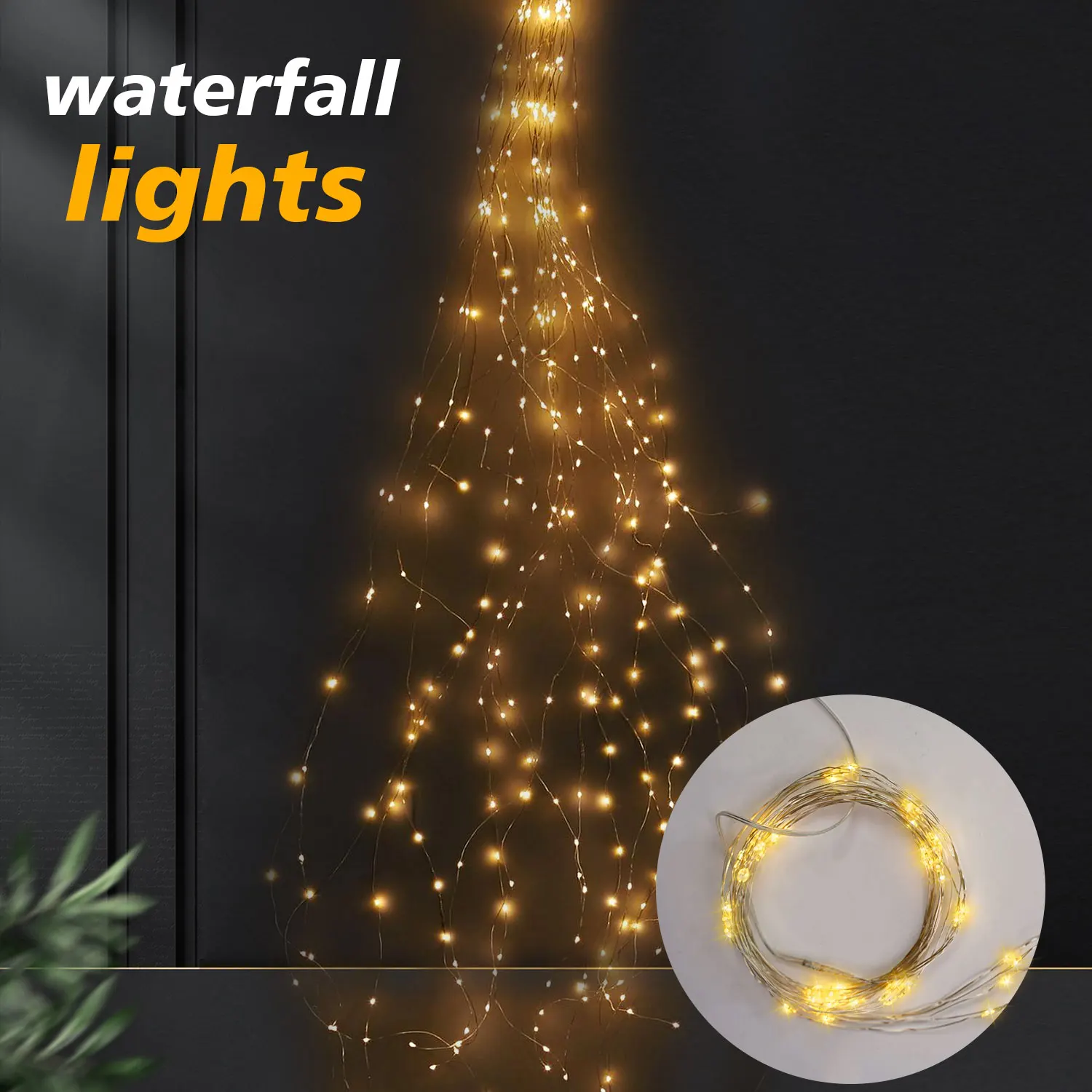 2m 100Leds Branch Lights Garden Garland LED Five Branchs Led Waterfall Lights House Decoration Outdoor Wedding Roomn Christmas