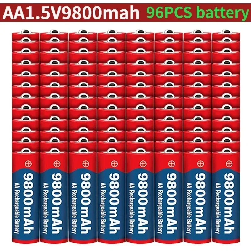 

100% Original New High Quality AAbattery1.5V 9800mAh Rechargeable AA Battery for Led Light Toy Camera Microphone Battery