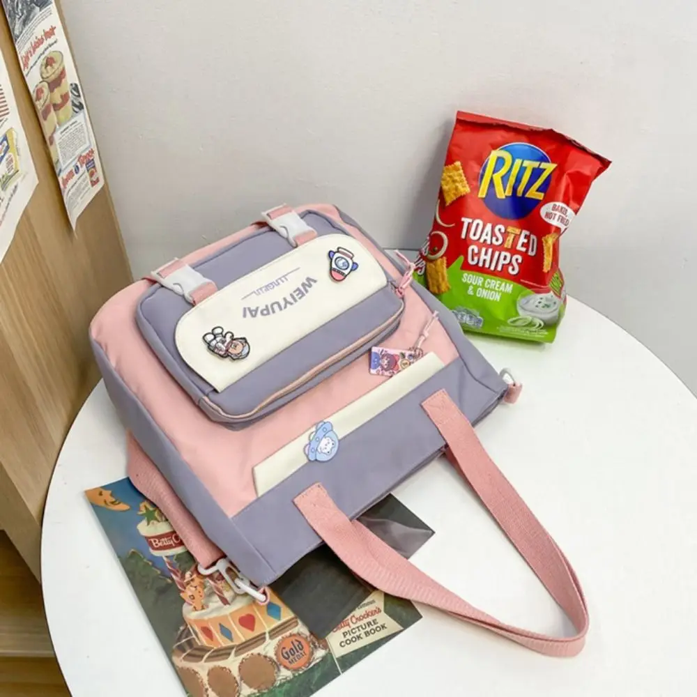 Japanese Style Ins Students School Bags Multi Pockets Bear High School Backpacks Cartoon Candy Color Girls Shoulder Bags Student