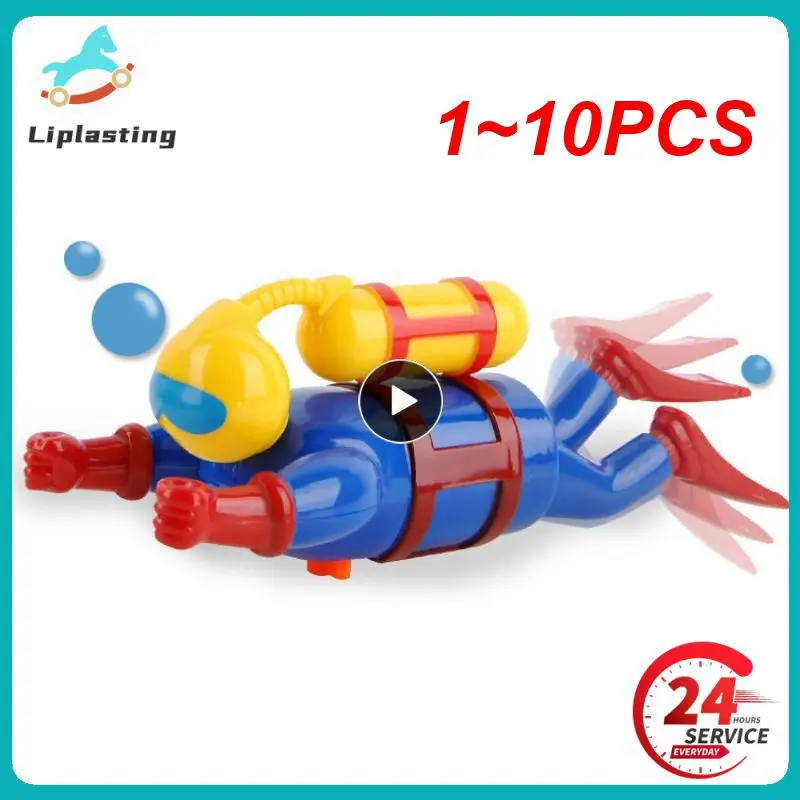 

1~10PCS Creative Divers Doll Clockwork Toys Baby Bath Toys Swimming Simulation Potential Diver Infant Kids Bath Shower Games