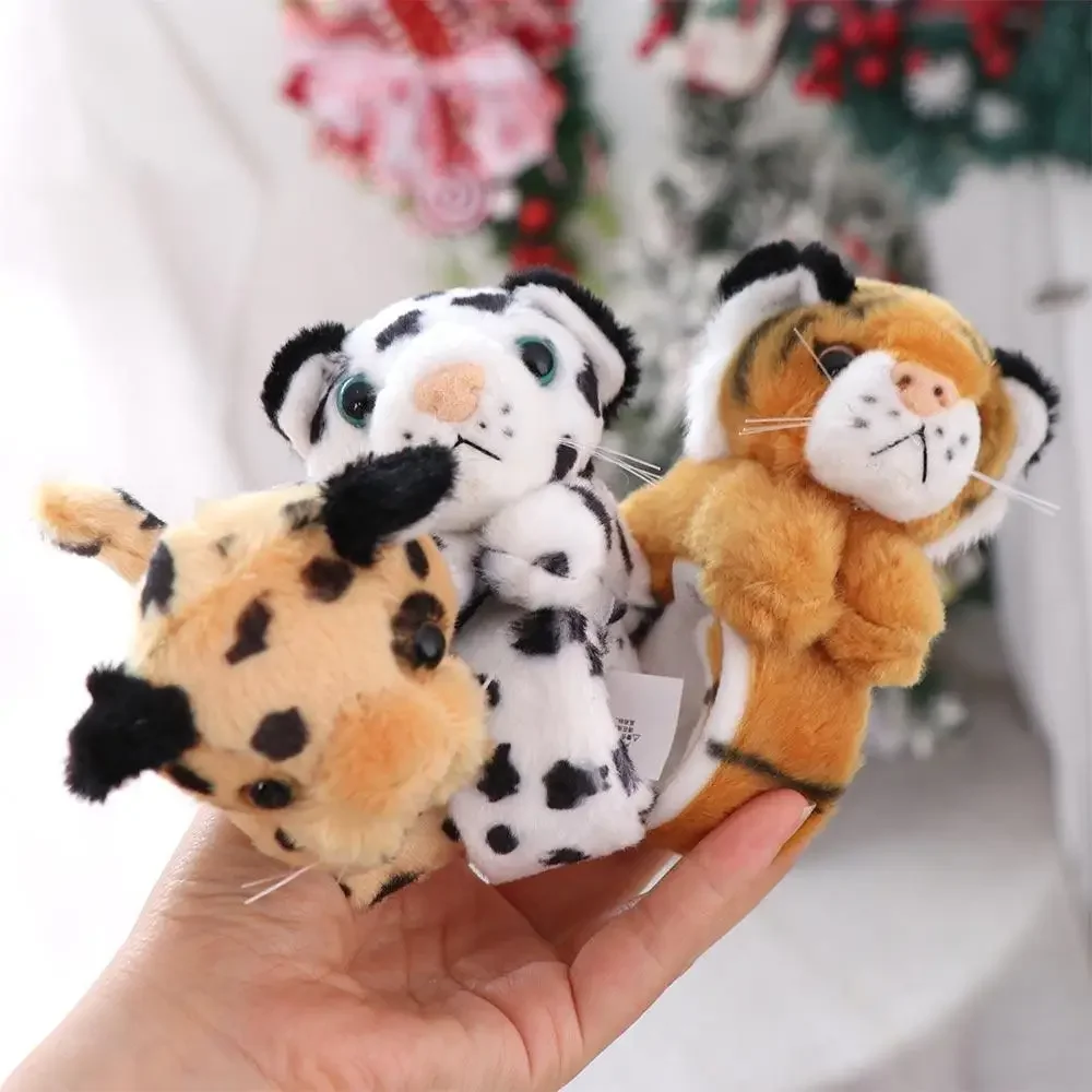 Desenhos animados Animal Slap Pulseira para crianças, Pulseira de pelúcia, Baby Snap Plush Pulseiras, Panda, Tigre, Presentes decorativos para crianças