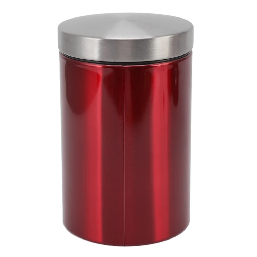 3PCS Set Reusable Food Storage Jars Transparent Windows Colorful Kitchen Storage Containers Durable Stainless Steel Containers