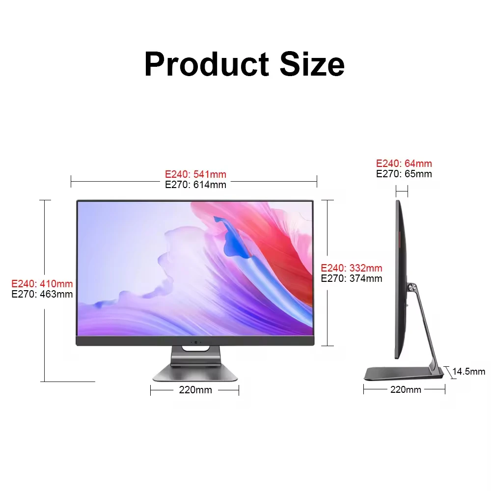 Core I5 ​​I7 I9 Komputer stacjonarny z ekranem dotykowym Monoblok Pc Komputery typu All-in-One Barebone All In One