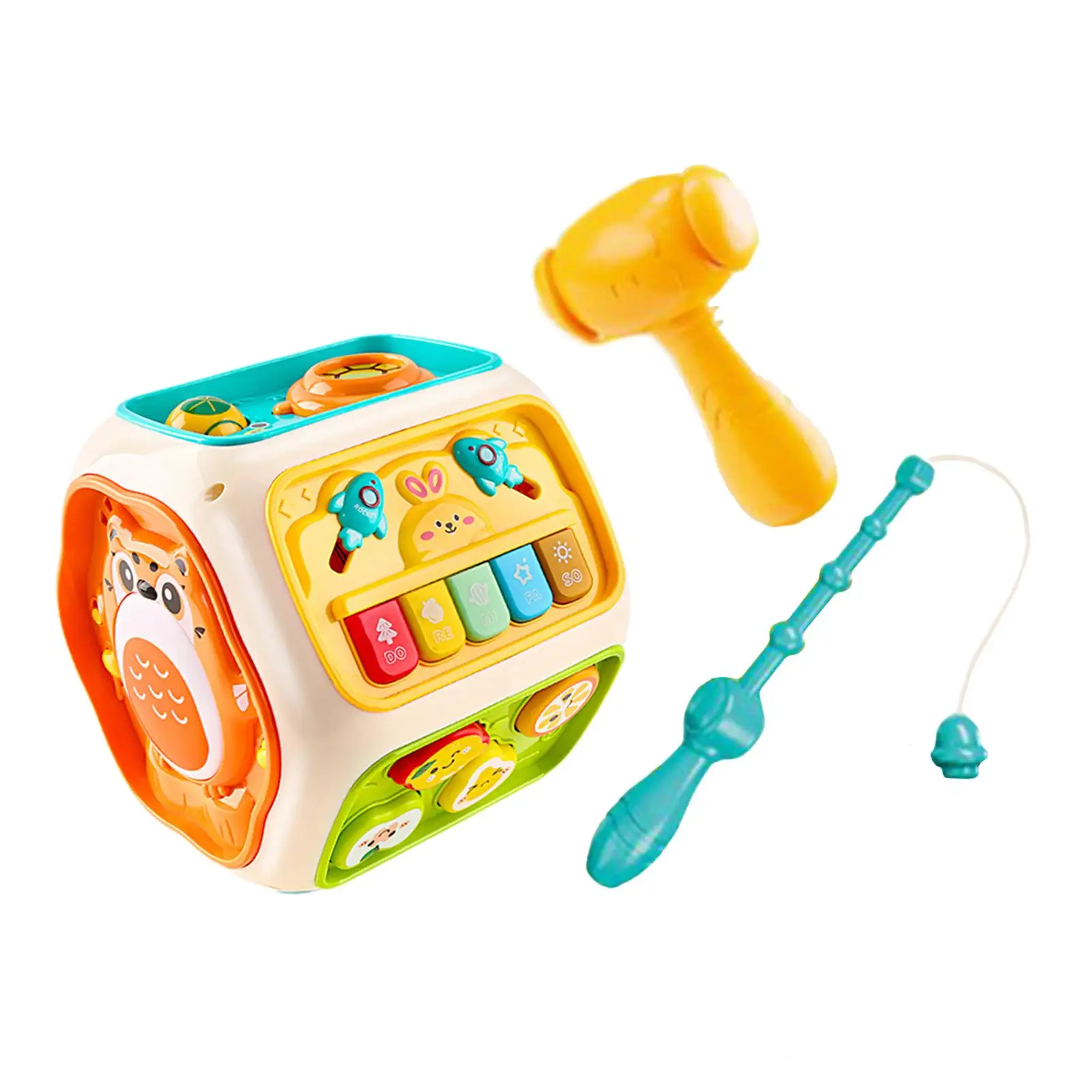 

Infants Hand Drum Instruments Set 8 Sided Educational Toy Activity Cube for Boys and Girls Preschool Toddlers 1+ Birthday Gifts