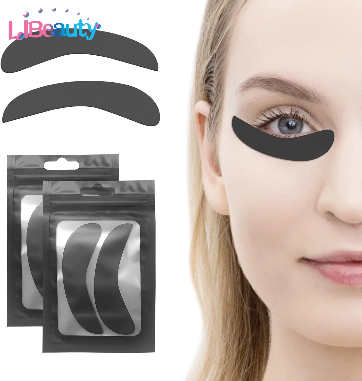 Libeauty 2 pares almofadas de cílios de silicone reutilizáveis extensão de cílios sob remendos de olho escudos de extensão de cílios ferramenta de beleza de saúde