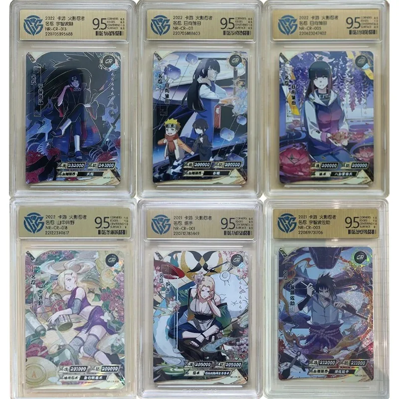 KAYOU Genuine Naruto Card CR Card 9.5 Graded Rating Card Rare Uchiha Itachi Tsunade Haruno Sakura Collectible Card Kids Toy Gift