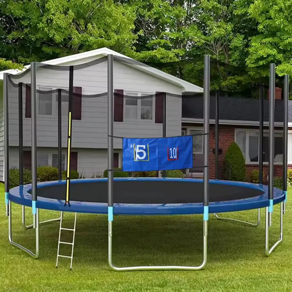 Fun Trampoline Throwing Game Trampoline Throwing Net Attachment Outdoor Trampoline Throwing Net Basketball Hoop for Kids for Gym