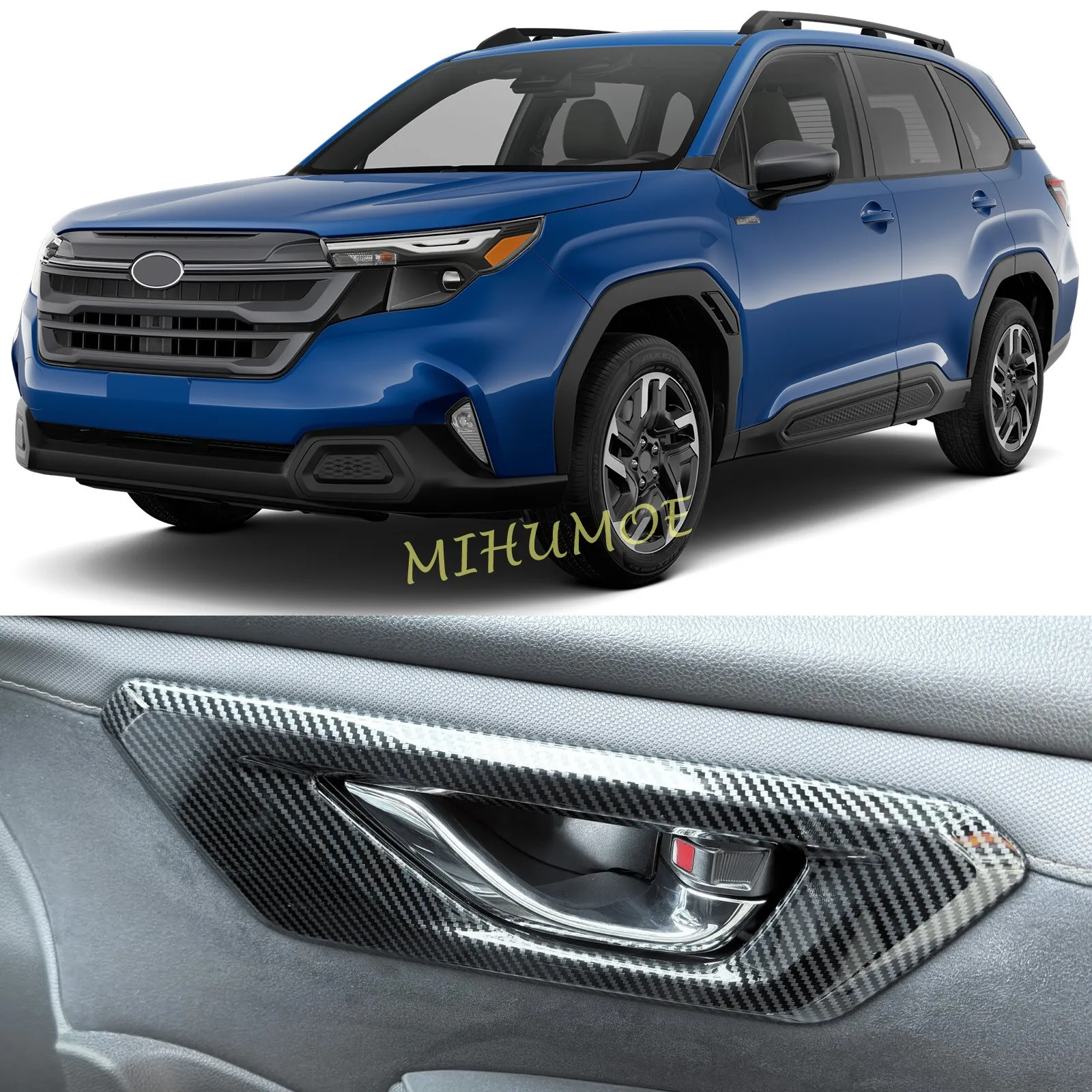 

Interior Carbon Fiber Door Handle Cover Trims For Subaru Forester 2025 2026 Car Styling