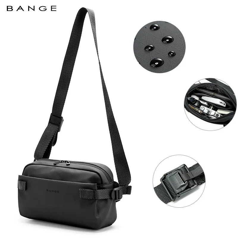 BANGE Fashion Casual Lightweight Sling Shoulder Bags Waterproof Daily Crossbody Chest Bag for Men