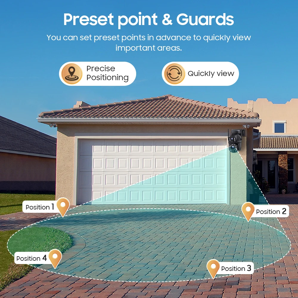 NEW 20X ZOOM 6MP 4G Solar Camera Outdoor 360° Wireless WIFI Battery Security Cameras Solar Panel PIR Night Vision Solar Camera