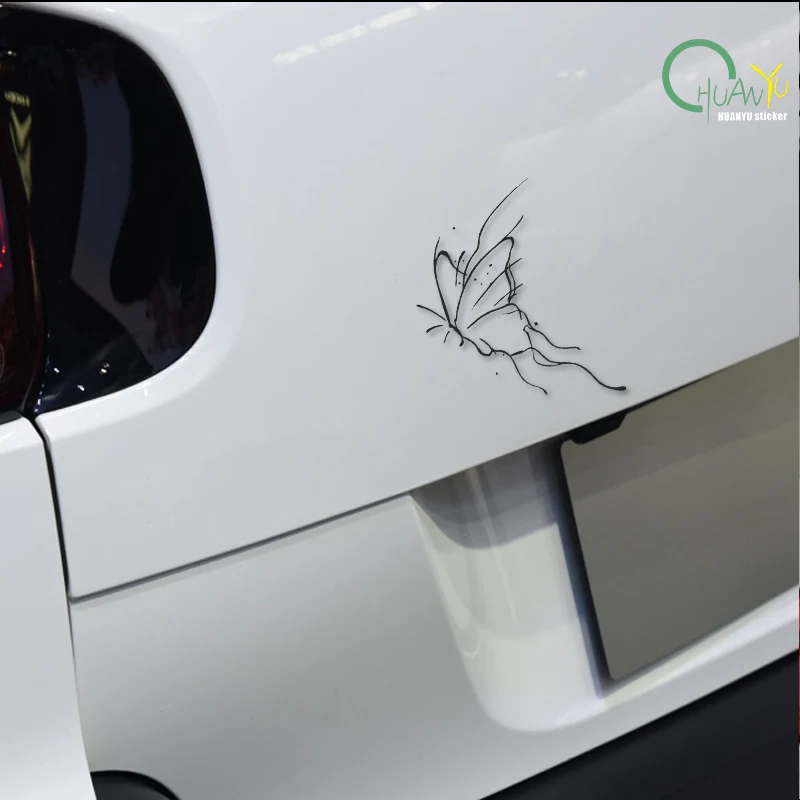 Electric car decals waterproof sun protection decoration butterfly car body stickers large area scratches cover up battery car
