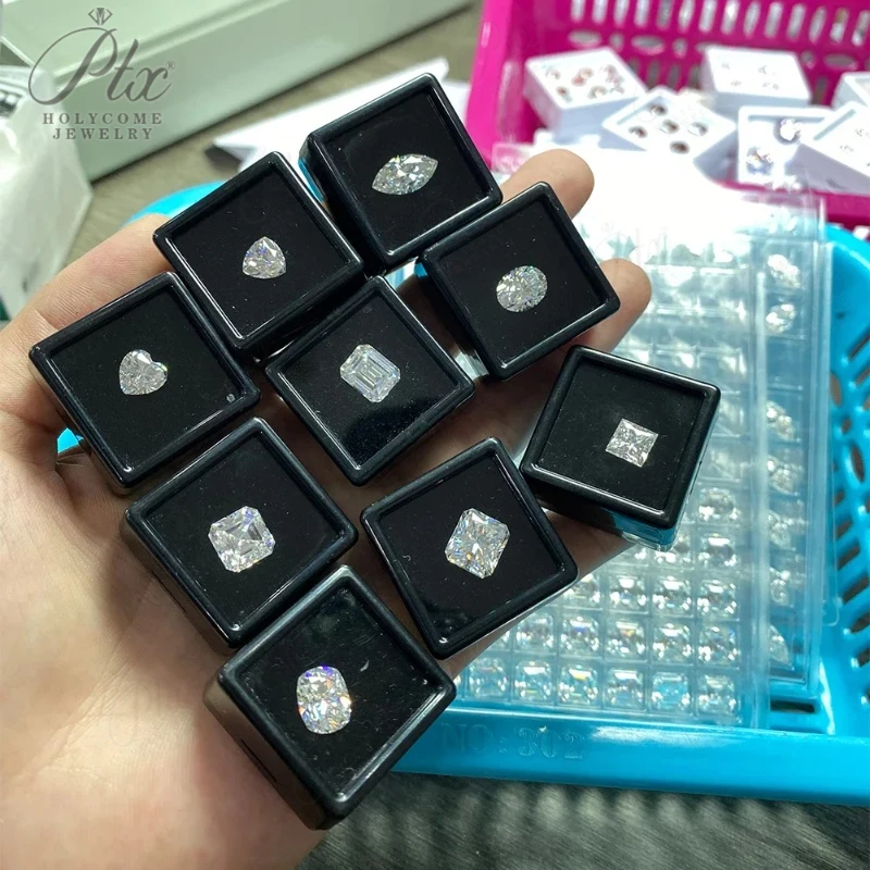 Hot Sale Moissanite Stone Fancy Shape D Emerald Radaint Pear Princess Heart Marquise Oval Brilliant GRA Cetificate DIY Jewelry