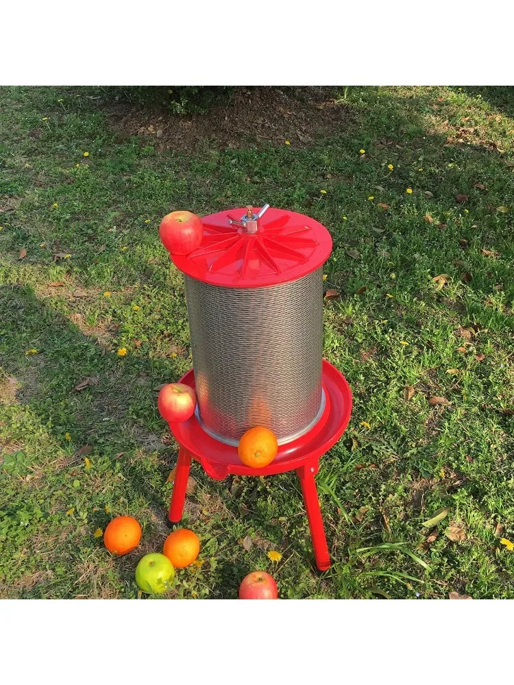 ماكينة ضغط نبيذ الفاكهة - ماكينة مثانة النبيذ الجانبية الخالية من الكهرباء/المياه، صناعة العصير الطبيعي (10.7 جالون، مع ملف