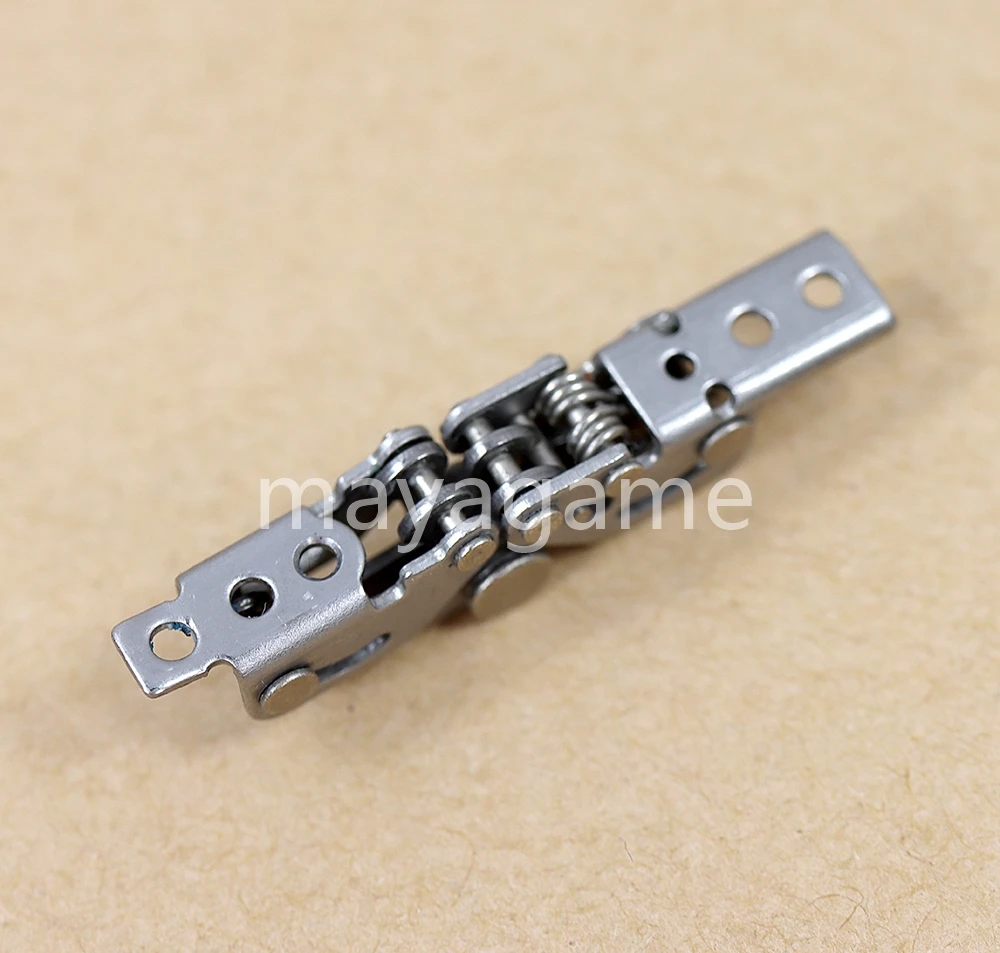 1 Pasang Rantai Penutup Belakang Asli untuk Konsol OLED Sakelar Nintendo Sumbu Engsel Penyangga Logam Kanan Kiri Warna Perak