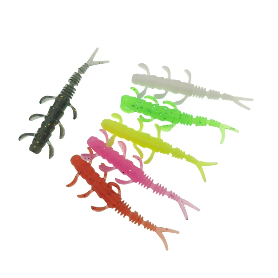 MUKUN 20PCS TPE Mini Wurm Weiche Angeln Lockt Jig Wobbler 0,35g/40mm Silikon Künstliche Köder Bass karpfen Pesca Angelgerät – Detail 2