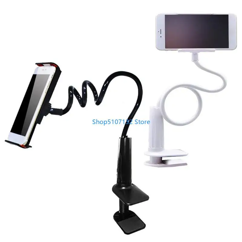 

87HD Phone Holder Bed Gooseneck Mount Flexible Arm 360 Mount Clip Bracket Clamp Stand for Cell Phone Tablet Black White