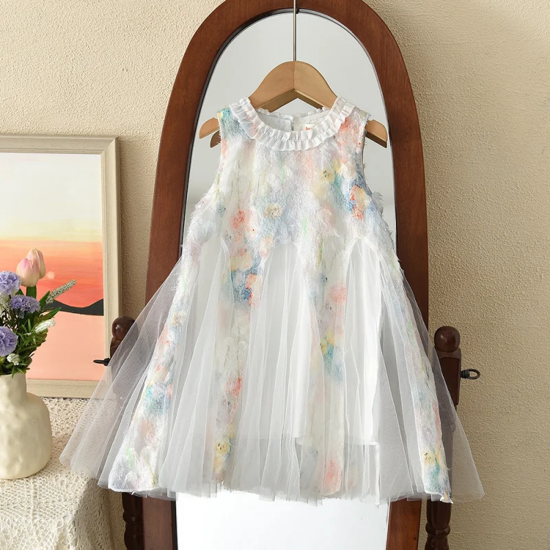 

Girls' Summer Dress2026New Style Children's Fashionable Mesh Princess Dress for Girls Baby Summer Dress
