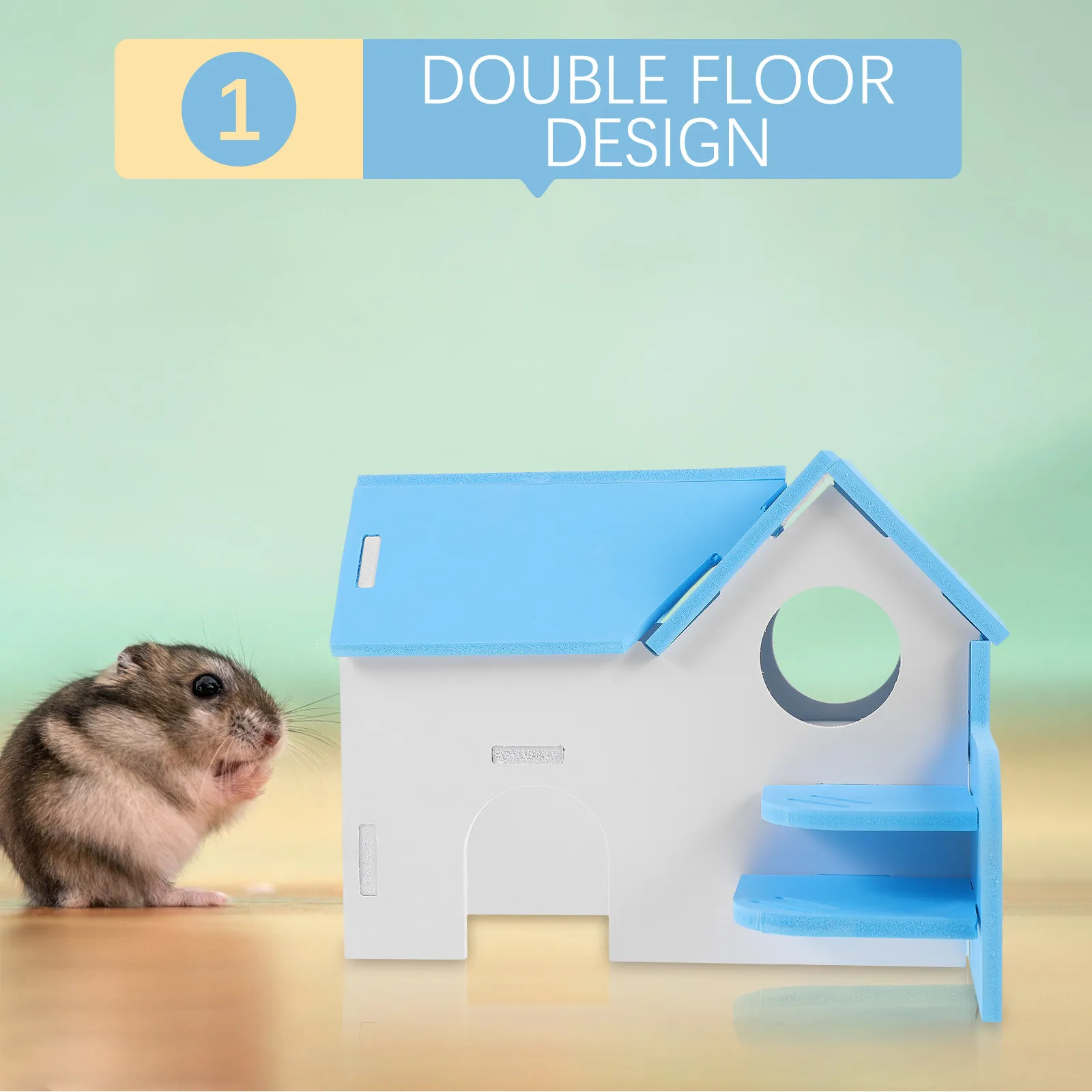 Adorable Colorful Hamster Hideout House PVC Small Pet Retreat with Polished Corners for Anxiety Relief in Any Cage