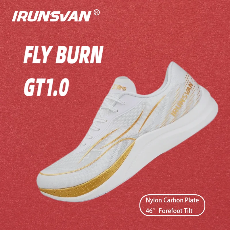 IRUNSVAN GT1.0 Full length Carbon Plate Sports Shoes for Track and Field Training Men's and Women's Sports Shoes