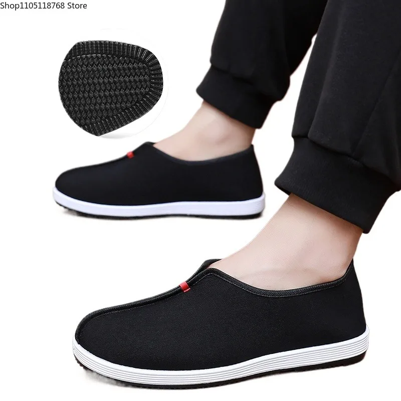 Scarpe tradizionali cinesi in cotone Kung Fu Scarpe in stoffa per allenamento di arti marziali Tai Chi traspiranti