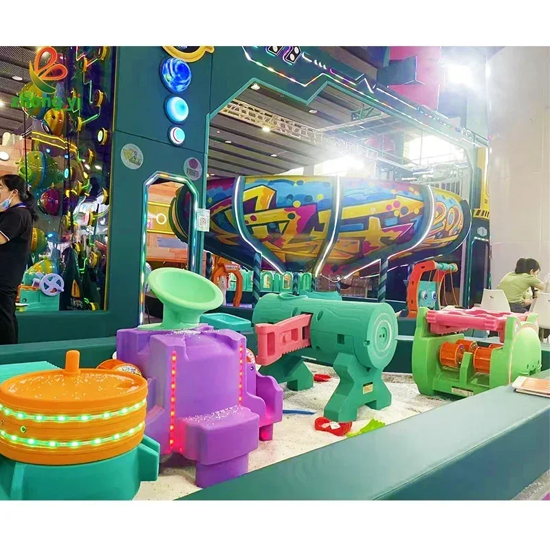 big sandpit toys Children's Park Business Plan soft play with kids slide set play house indoor playground sand pit by zhongyi