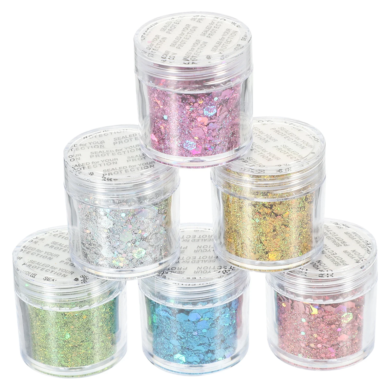 6 個グリッタースパンコールネイルグリッターカラフルな混合チャンキーフレーククリエイティブネイルアートボディフェイスヘアデコレーション DIY パーティー