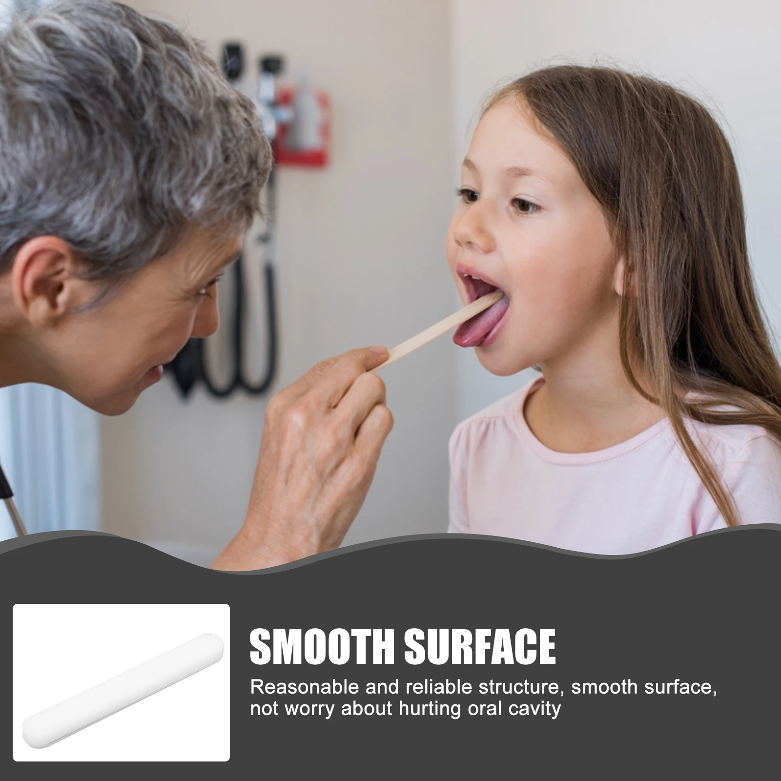 200 قطعة من أعواد خافض اللسان لتشخيص الفم المحمول وكميات كبيرة الحجم