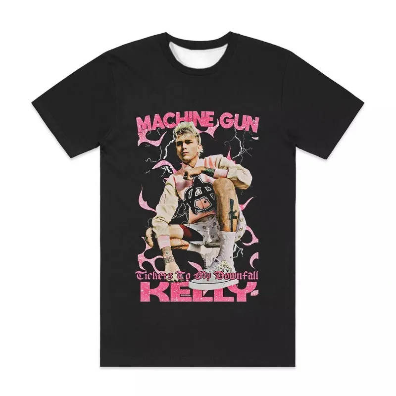 

ФУТБОЛКА MGK CUSTOM MGK MACHINE GUN KELLY MUSIC HIP HOP R&B ВИНТАЖНАЯ ФУТБОЛКА ARTIST POP Футболка с коротким рукавом Унисекс Мужчины Женщины Лето
