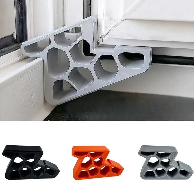 【S】Heavy Duty Non Slip Window/Balcony Door Stop With Track Lock - Easy To Install Remove, Anti-Wind Holder 1pcs