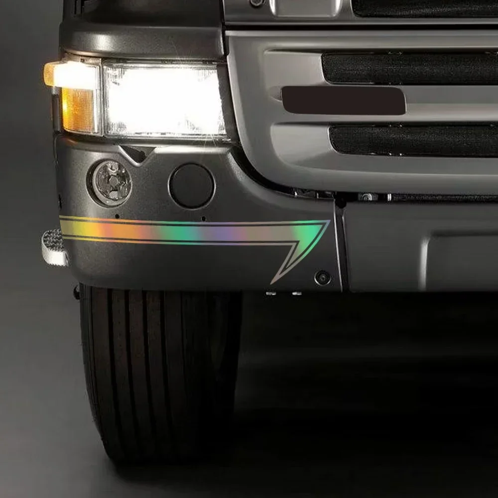 

2 шт., наклейки на бампер автомобиля, виниловые наклейки, аксессуары для автотюнинга, пленка, декор для Scania R серии Heavy Big Trucks, полуприцеп