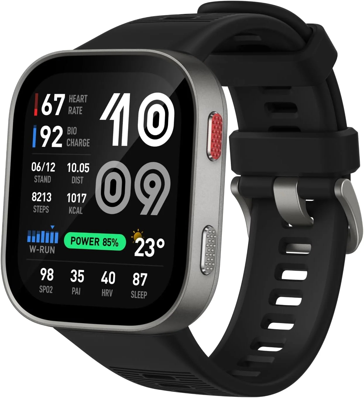 Relógio inteligente Amazfit Bip Max, tela AMOLED de 2,07 polegadas, GPS, iOS / Android | 50 mm, 20 dias de bateria, impermeável