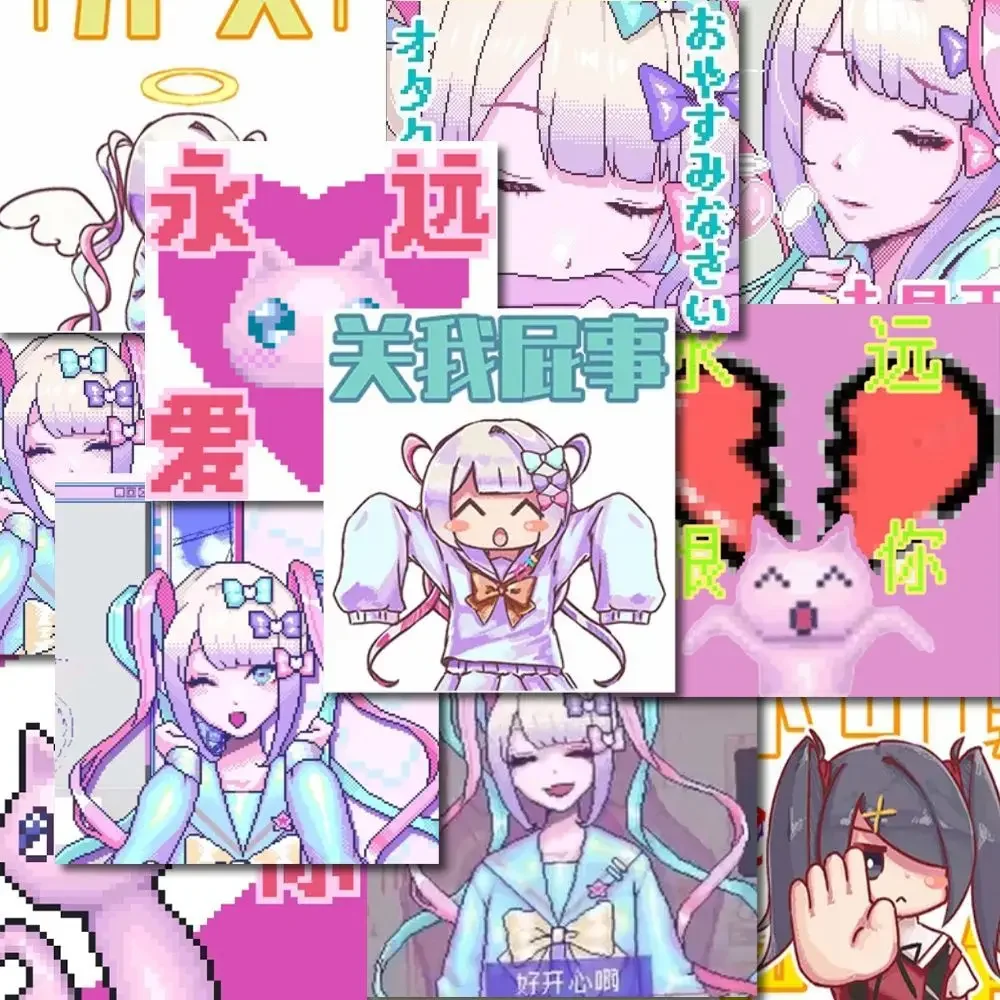 Diy Needy Girl Overdose Sticker Girl Cartoon Game Phone Case Water Cup Book Decorate Patch Material Pinup Picture Child Gift