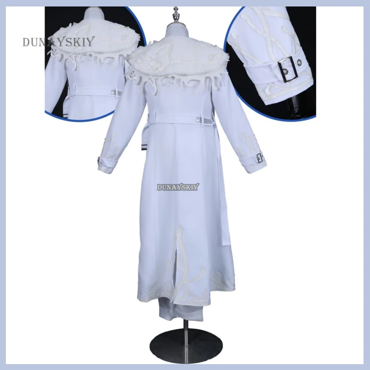 Anime Game Identity Ⅴ Frederick Kreiburg Cosplay Costume Composer Pioneerr Research Wig Trench Coat Uniform Man Carnival Suit