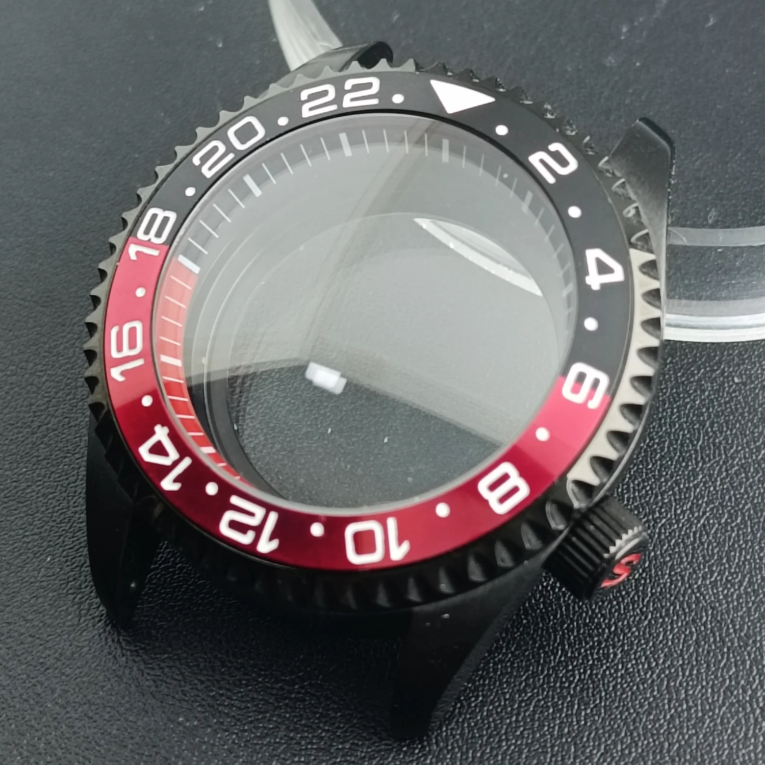 GMT SUB Steel Black Waterproof SKX007 Watch Case For NH35 NH36 Movement 42mm Case with Sapphire Crystal 28.5mm Dial Mods