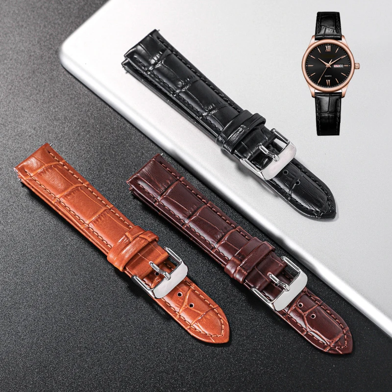 18/20/22/mm Crocodile Pattern Leather Watchbands Watch Accessories Luxury High Quality Leather Watch Belt Fashion Men Watch Band