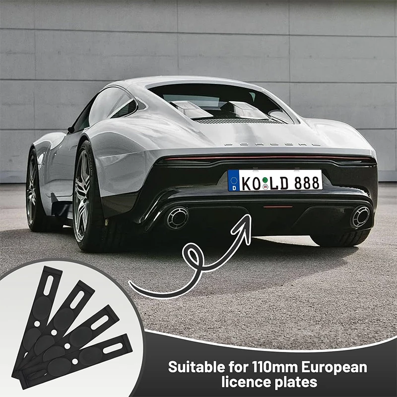 4Pcs Frameless Invisible Car License Plate Holder Car Accessories Universal Number Plate Bracket Mount Fastener For All Vehicle