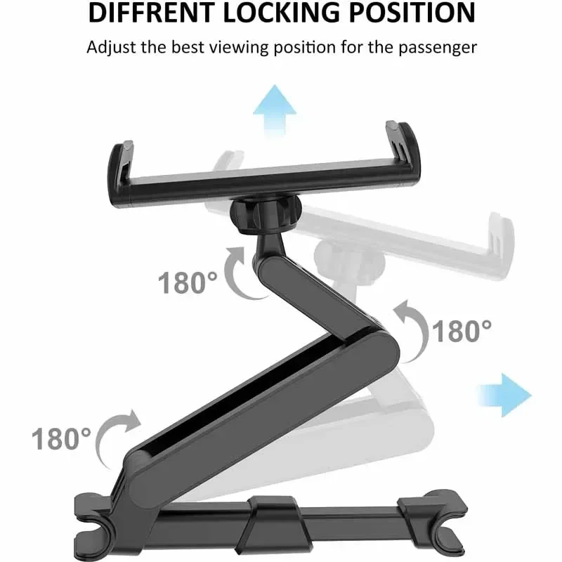 العالمي قوس السيارة السيارات الخلفي مسند الرأس بالمقعد جبل حامل لباد الهواء 4-11 بوصة 360 دوران كمبيوتر لوحي صغير هاتف السيارة 2027