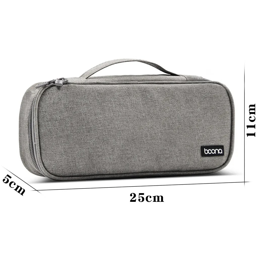 Travel Portable Carrying Bag Electronic Accessories Case for Laptop Charger AC Adapter Mouse Cords Earphone Cables USB