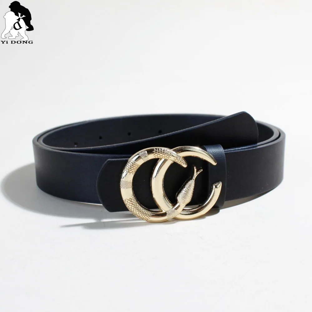 Luxury Brand Leather Belt for Women Designer Alloy Buckle Waist Strap Female Jeans Trouser Dress Waistband