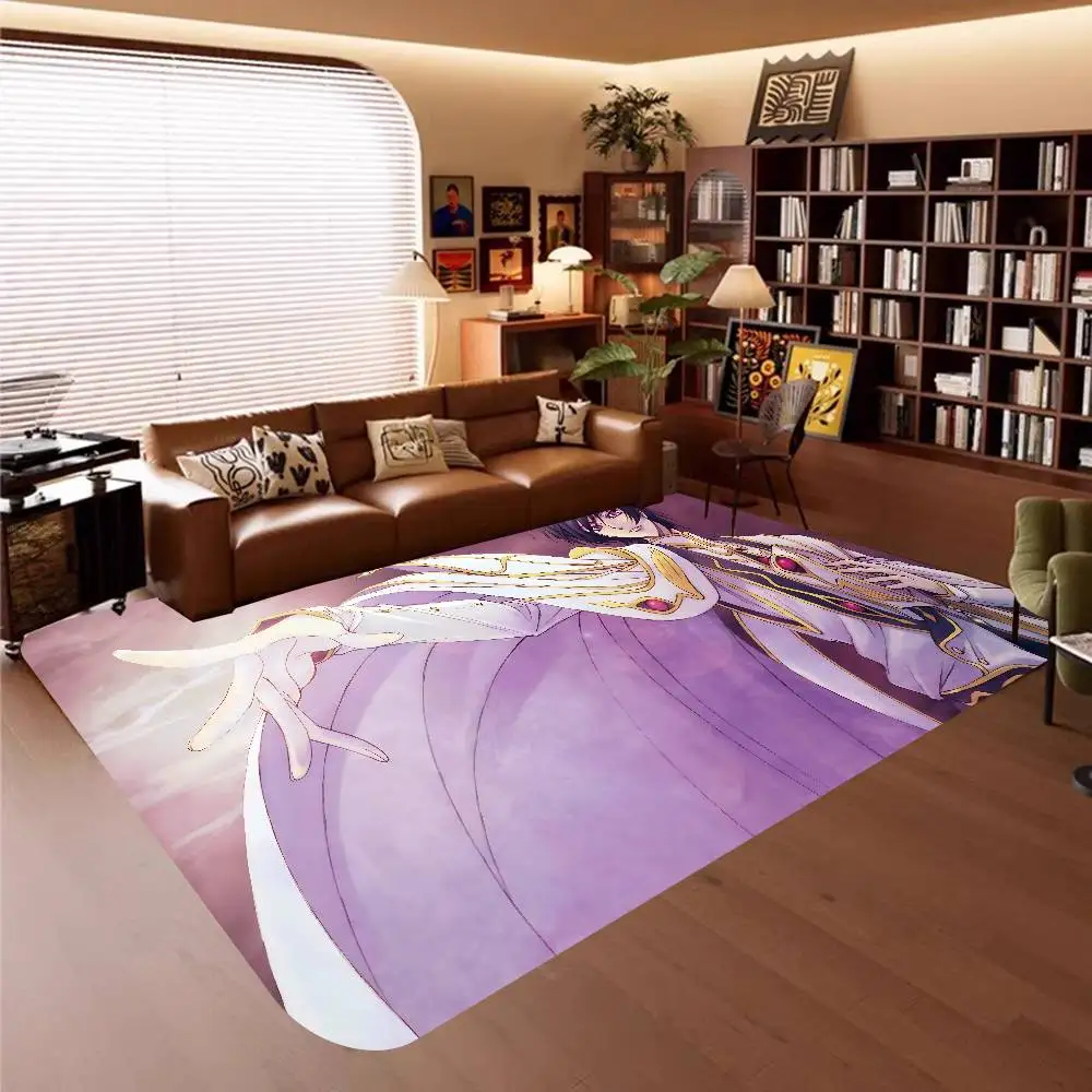 

C-CODE-GEASS L-Lelouch Hallway Carpet INS Style Soft Bedroom Floor House Laundry Room Mat Anti-skid Bedside Area Rugs