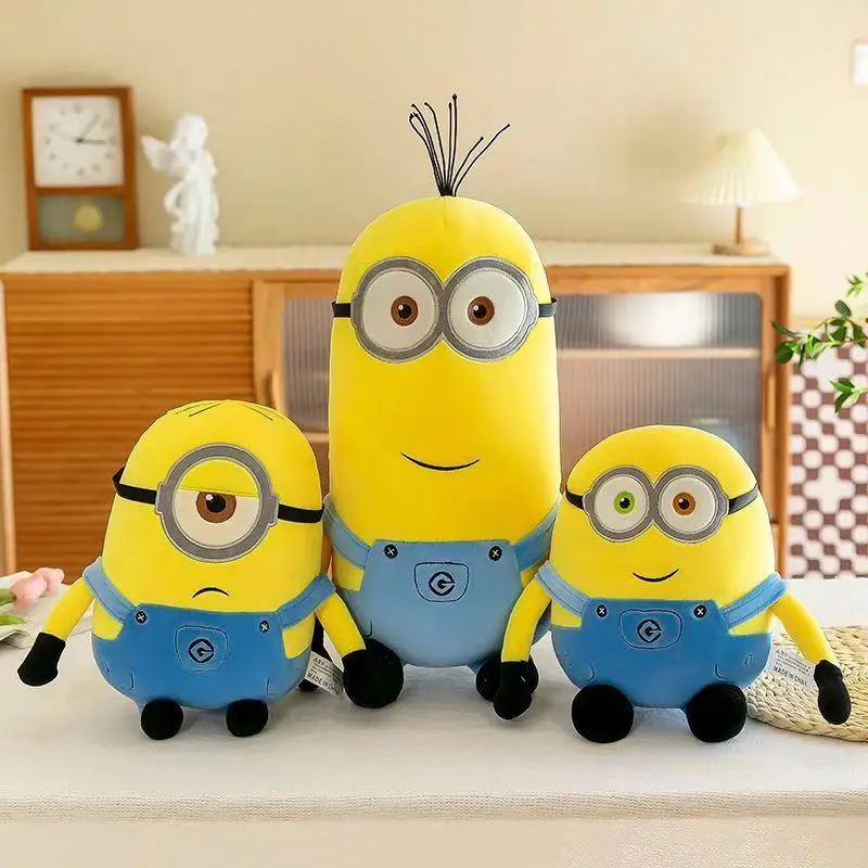 Despicable me filme dos desenhos animados brinquedos de pelúcia bonito minion plushie bob start kevin material macio boneca decoração do quarto presente aniversário para crianças