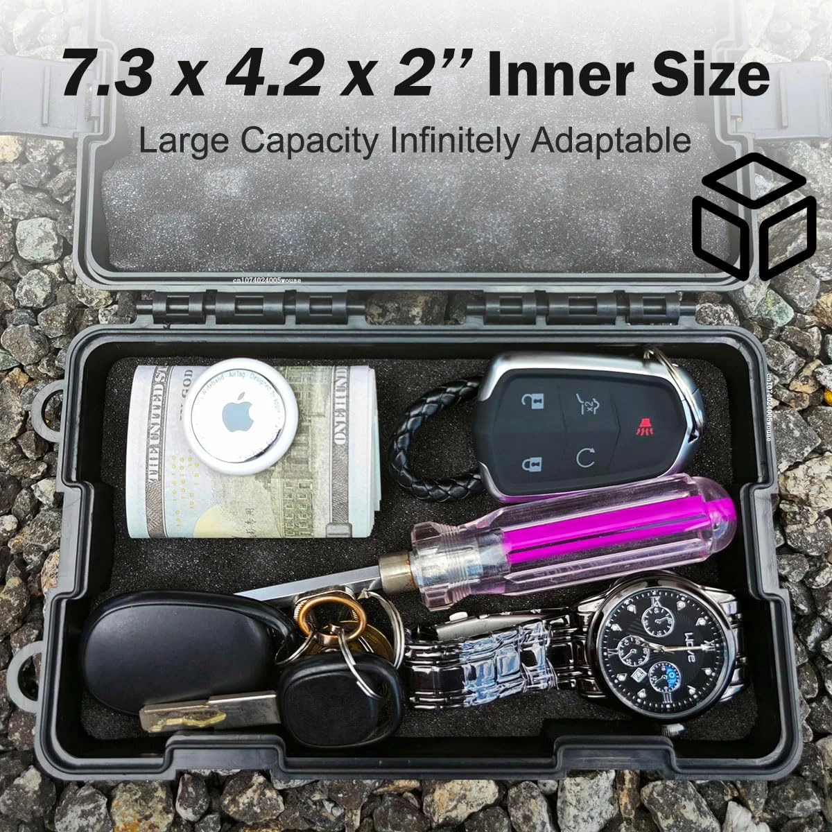 Upgrade Large Magnetic Key Holder Under Trucks Car Magnetic Key Box Under Car Hide a Key Strong Outside for Splash Resistant