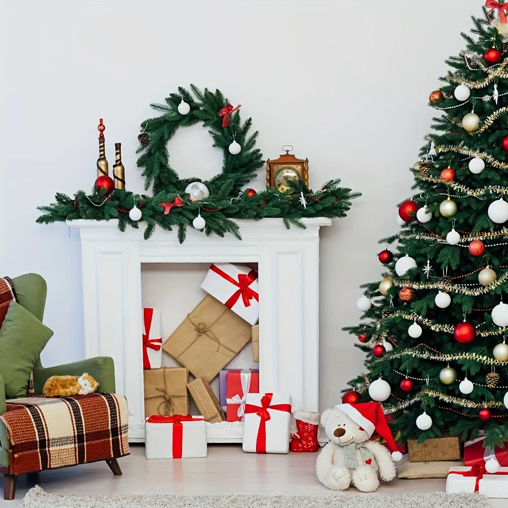 20 Stück künstliche Kiefernbaum aus Kunststoff, grüne Kiefernzweige, DIY-Weihnachtsdekoration, Winter-Tischpflanzen, Weihnachtsbaumdekoration – Detail 5